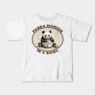 PandaMonium in a Bowl Kids T-Shirt